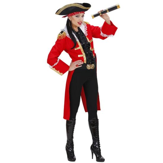 Fantasia de Capitão Pirata Vermelho