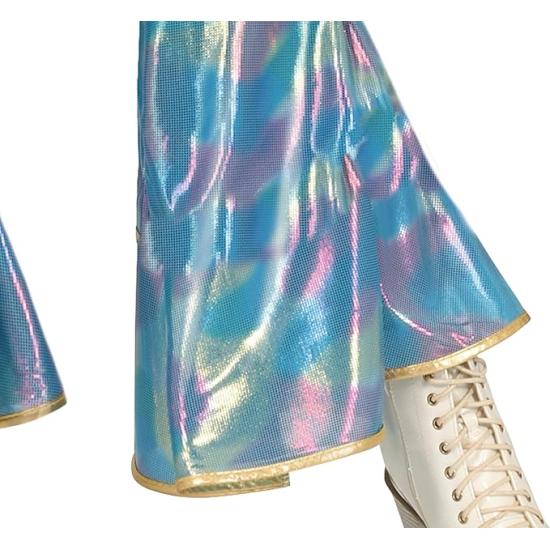 Fantasia de macacão azul discoteca para menina adulta