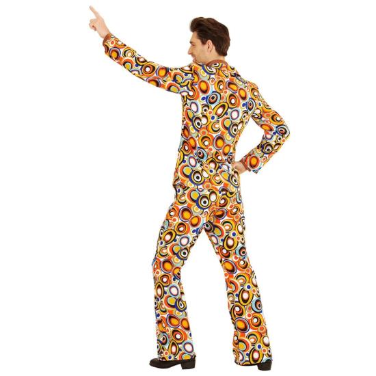 Fato de Disco Circles dos anos 70 para adulto