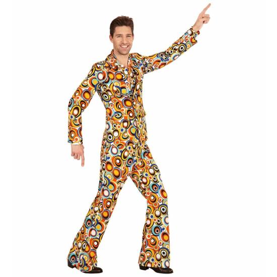 Fato de Disco Circles dos anos 70 para adulto