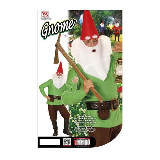 Fato de anão da floresta verde para adulto