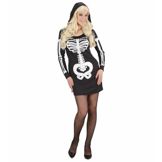 Fantasia de Halloween esqueleto glamour adulto