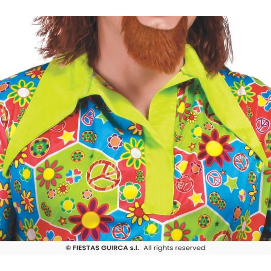 Fantasia hippie de poder de flor para adulto