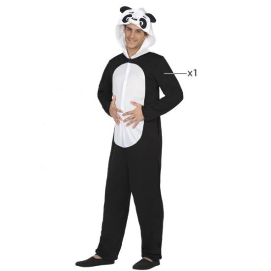 Fantasia econômica de urso panda adulto