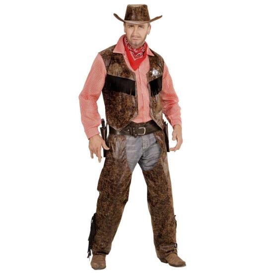 Fato de cowboy xerife lobo para homem