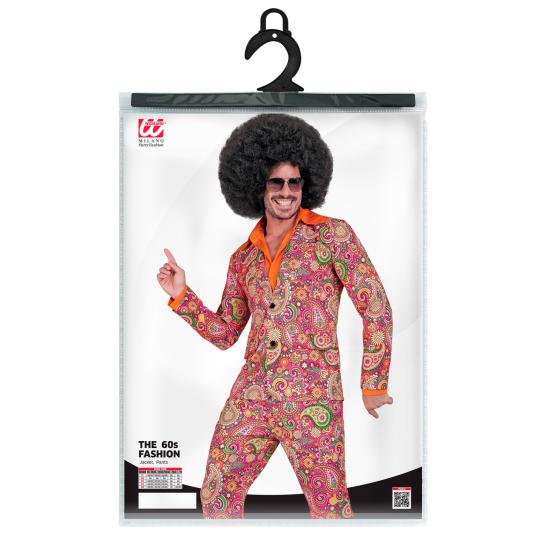 Fantasia Disco Mandala Fúcsia Anos 70 para Adultos