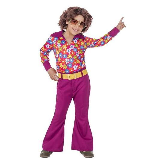 Fato de flores dos anos 70 para criança.