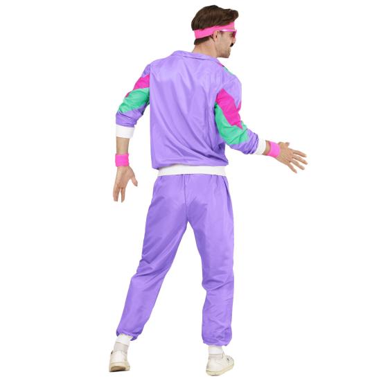 Fato de treino roxo dos anos 80 unissex adulto Fato de treino roxo dos anos 80 unissex adulto