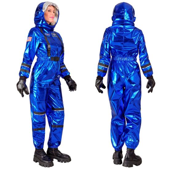 Fantasia de missão espacial azul surpreendente para mulheres