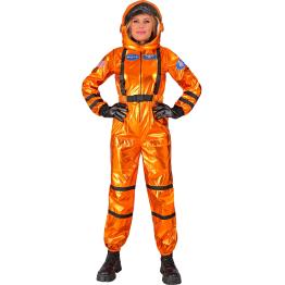 Fantasia de missão espacial laranja incrível para mulheres
