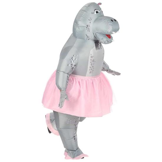 Fantasia inflável de dançarina de hipopótamo para adultos