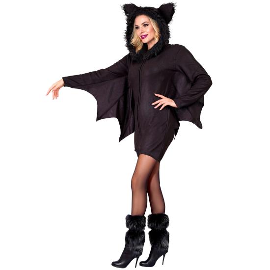 Fantasia de Morcego – Vestido de Morcego com Capuz e Asas para Mulher