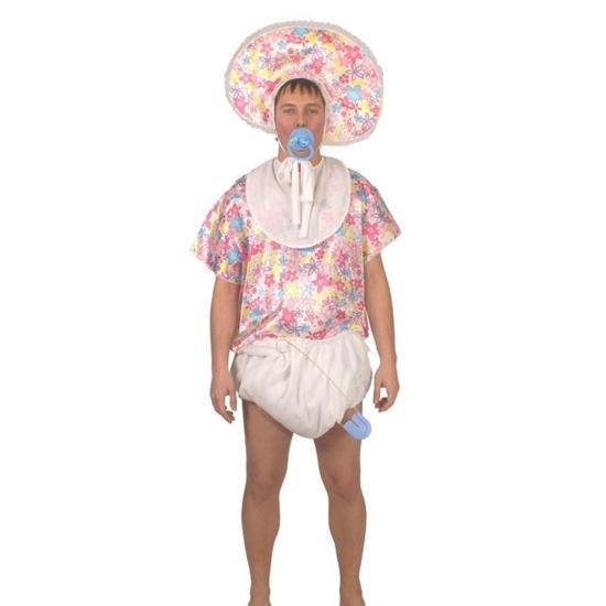 Fantasia de bebê nerd adulto