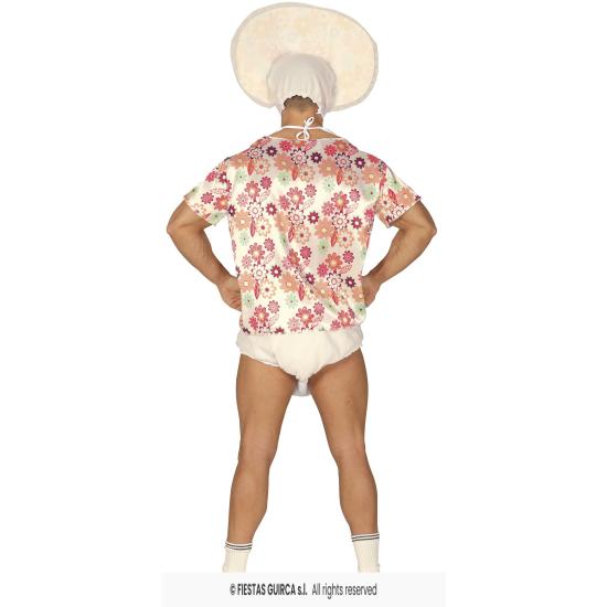 Fantasia de bebê nerd adulto