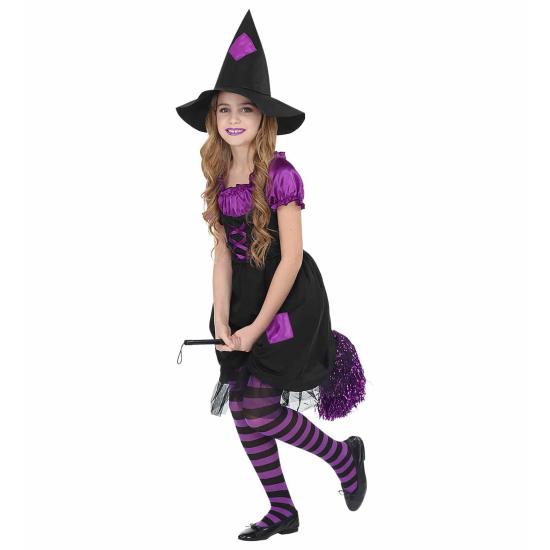 Fantasia de bruxa roxa tamanho menina