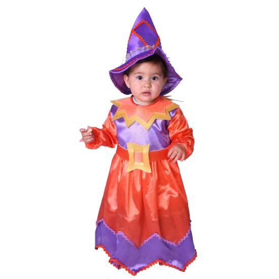 Fantasia de bruxa laranja bebê Fantasia de bruxa laranja bebê