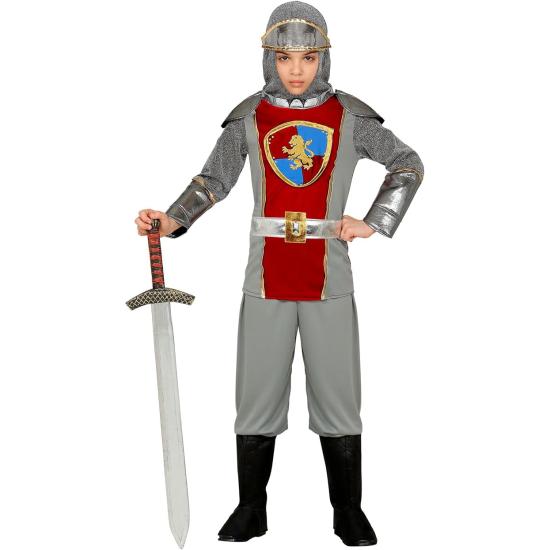 Fantasia de Cavaleiro Medieval Cinza para Meninos