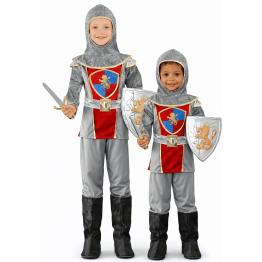 Fantasia de Cavaleiro Medieval Cinza para Meninos