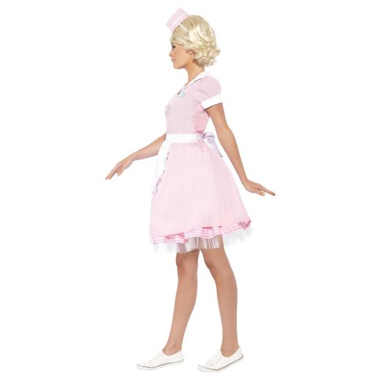 Fantasia retrô de garçonete PInk.adult