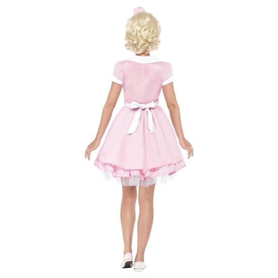 Fantasia retrô de garçonete PInk.adult