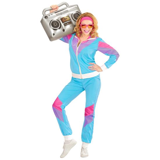 Disfraz Chandal de los  80 Azul Unisex Disfraz Chandal de los  80 Azul Unisex