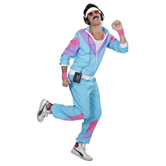 Disfraz Chandal de los  80 Azul Unisex Disfraz Chandal de los  80 Azul Unisex
