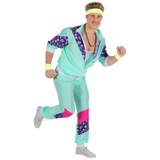 Fato de treino azul dos anos 80 para homem