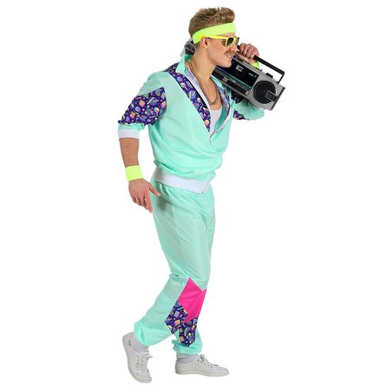 Fato de treino azul dos anos 80 para homem