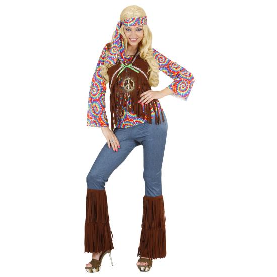 Fantasia de menina hippie boom adulto