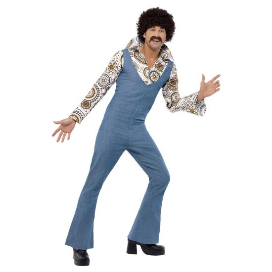 Fantasia de discoteca legal dos anos 70 para adulto