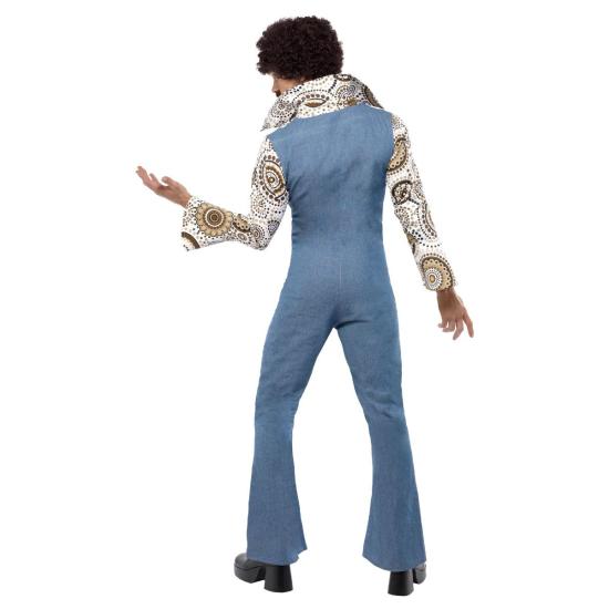 Fantasia de discoteca legal dos anos 70 para adulto