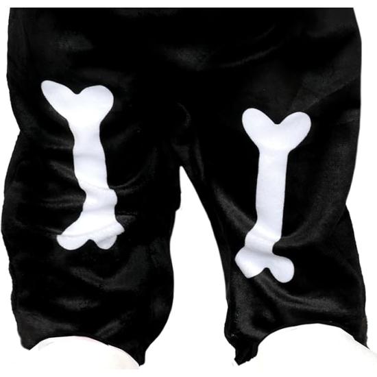 Fantasia de bebê esqueleto de coelho preto Fantasia de bebê esqueleto de coelho preto