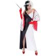 Fantasia adulta de luxo Cruella de Vil 101 Dálmatas