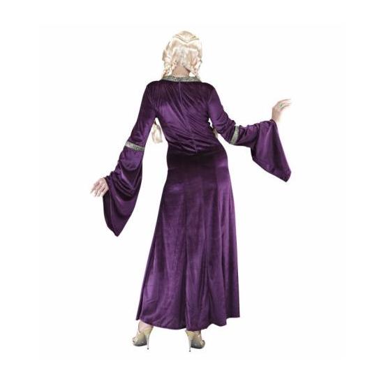 Fato de senhora medieval roxo adulto tamanho M