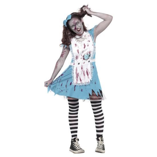 Fato de Alice Zombie para adulto