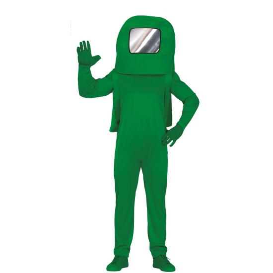 Fato de Among Us verde para adulto