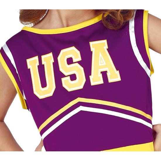 Fato de líder de claque lilás para menina