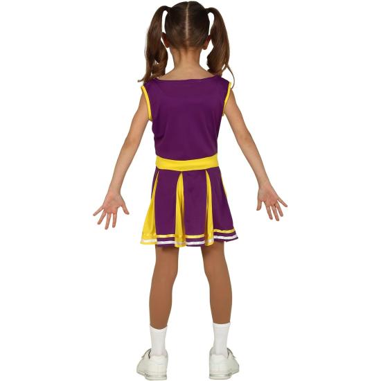 Fato de líder de claque lilás para menina