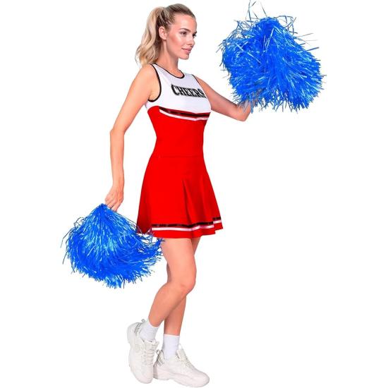 Fantasia de líder de torcida vermelha feminina – Vestido CHEERS