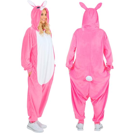 Fantasia de Coelho Rosa Unissex para Adultos