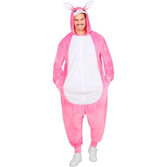 Fantasia de Coelho Rosa Unissex para Adultos