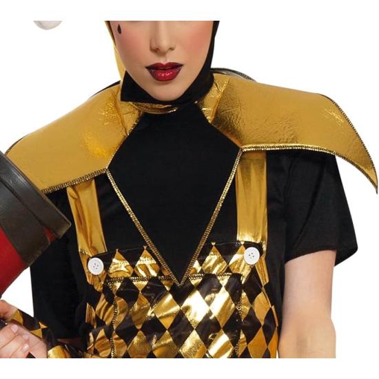 Fantasia de Arlequim Dourada para Mulheres