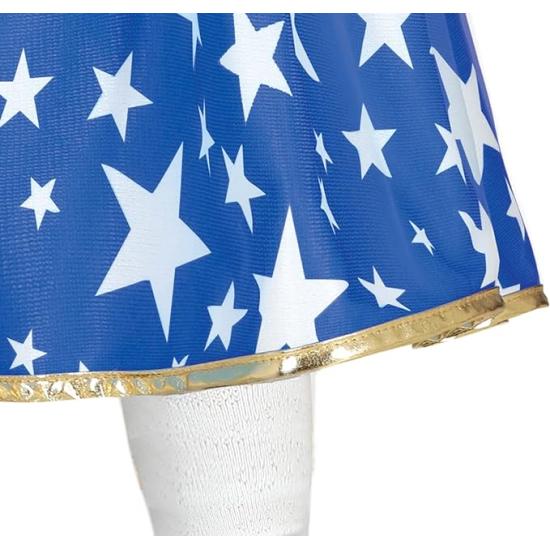 Fantasia Wonder Baby - Vestido Super Heroína Vermelho e Azul com Estrelas para Bebê ** Fantasia Wonder Baby - Vestido Super Heroína Vermelho e Azul com Estrelas para Bebê **