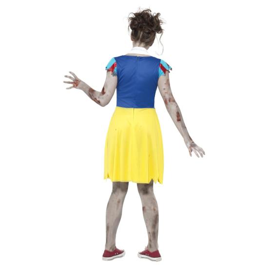 Fantasia de menina zumbi branca de neve