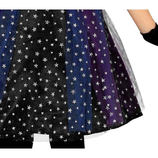 Fantasia de Bruxa Estrela Brilhante para Meninas (Chapéu + Vestido)