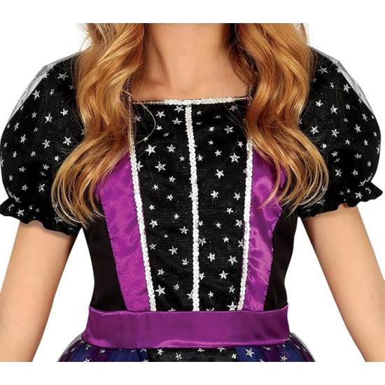 Fantasia de Bruxa Estrela Brilhante para Meninas (Chapéu + Vestido)