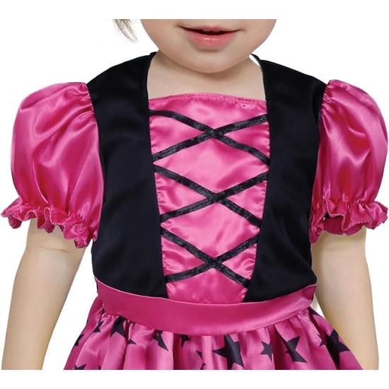 Fantasia de bruxa estrela rosa para menina Fantasia de bruxa estrela rosa para menina