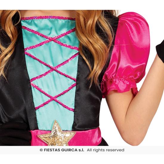 Fantasia de Bruxinha Estrelas Rosa