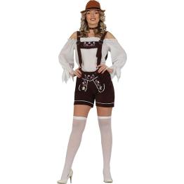 Traje bávaro com calças premium para mulheres