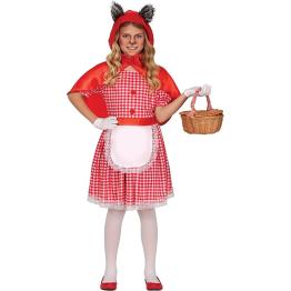 Fantasia de Chapeuzinho Vermelho para Crianças – Vestido, Capa e Avental